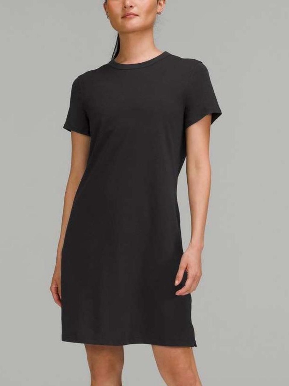 lululemon Classic-Fit Cotton Blend T-Shirt Dress in Black  — Size 4.